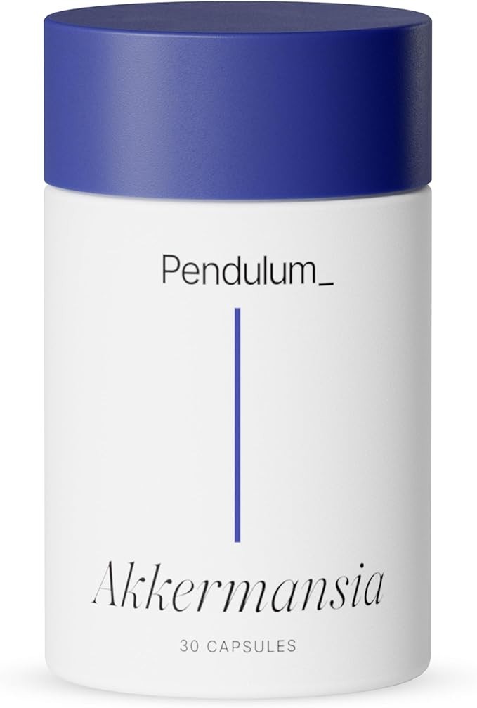 Pendulum Akkermansia 益生菌含益生元纤维 - 增加 GLP-1 生产,延迟释放,第三方测试,100M AFU 男女肠道健康活菌株(30 粒胶囊,1 包) 访问 Pendulum 品牌旗舰店