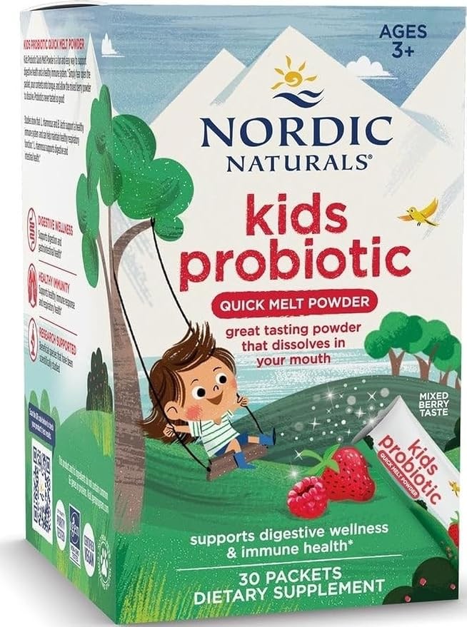 Nordic Naturals 访问 Nordic Naturals 品牌旗舰店 Nordic Naturals 挪帝克儿童益生菌粉,3B CFU,浆果,30包 | 快速融化粉末容易溶解。 每包30亿CFU。 混合浆果味。 促进消化和免疫。 30 份